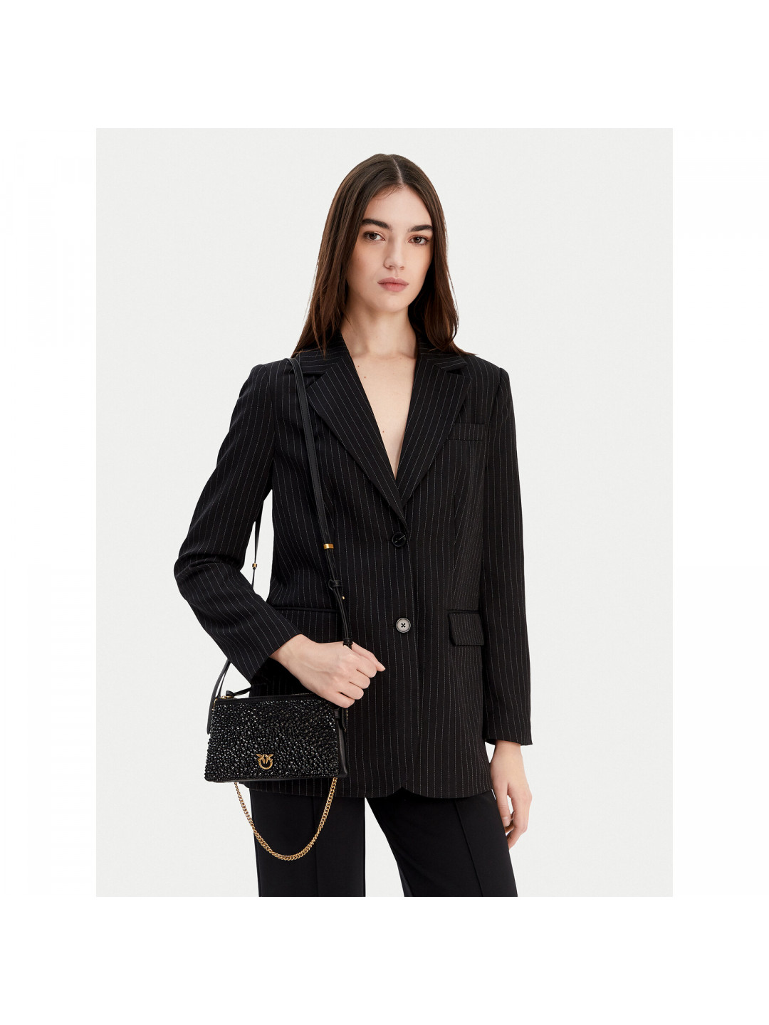 Kabelka PINKO Double Mini Pelle Ai 25-26 PLTT 105359 A2WF Černá